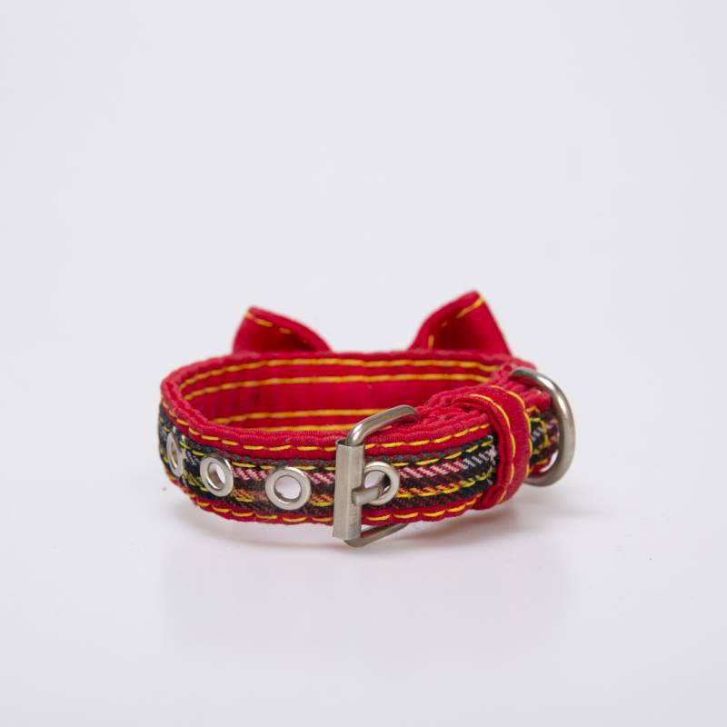 COLLAR PARA PERRO CON LAZO A CUADROS - Imagen 4
