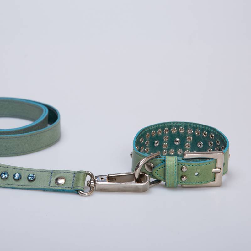 COLLAR Y CORREA VERDE ESMERALDA - Imagen 4