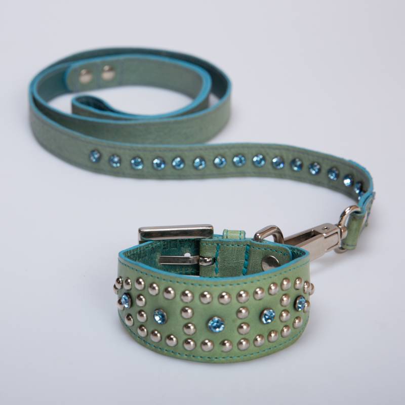 COLLAR Y CORREA VERDE ESMERALDA - Imagen 5