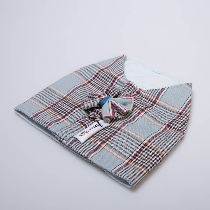 ARNÉS TEXTIL CUADROS VERDES Y AZULES - Imagen 2