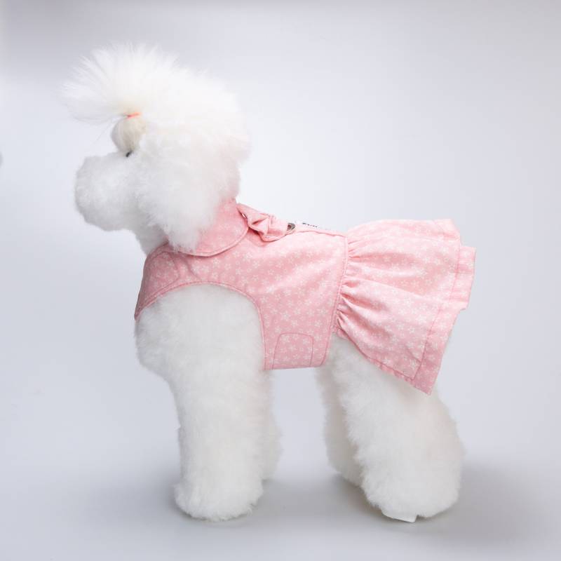 VESTIDO CON ANILLA ROSA ESTRELLITAS