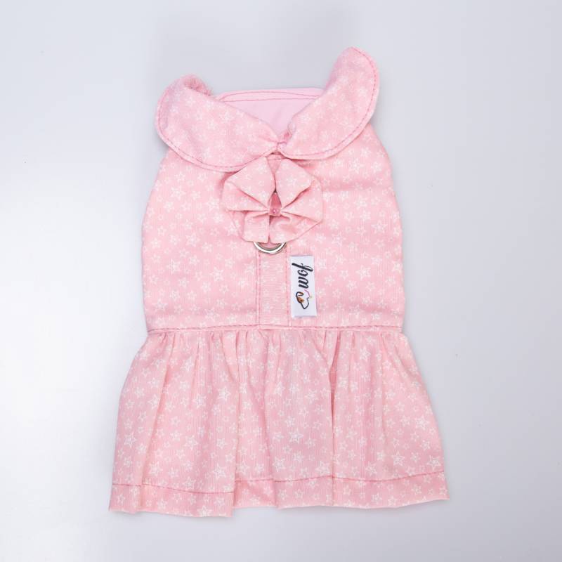 VESTIDO CON ANILLA ROSA ESTRELLITAS - Imagen 5