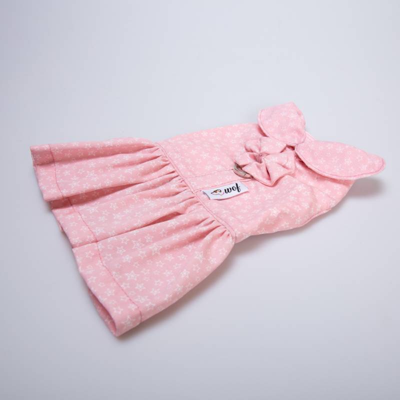 VESTIDO CON ANILLA ROSA ESTRELLITAS - Imagen 2