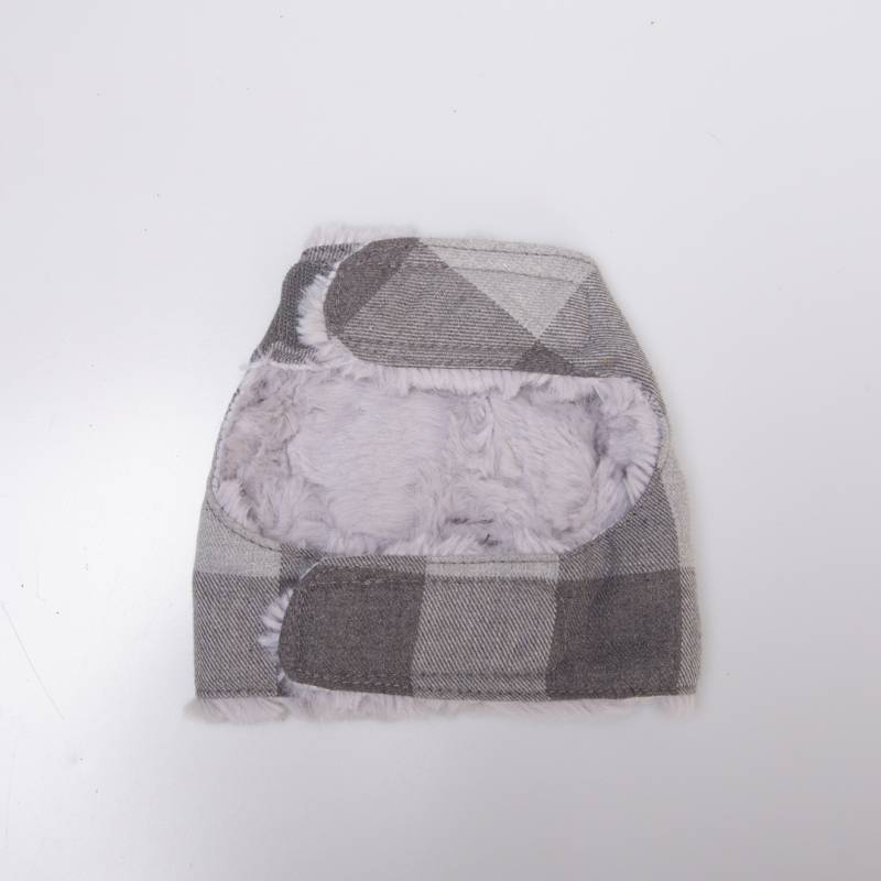 ARNÉS TEXTIL CUADROS GRISES INTERIOR PELO - Imagen 3