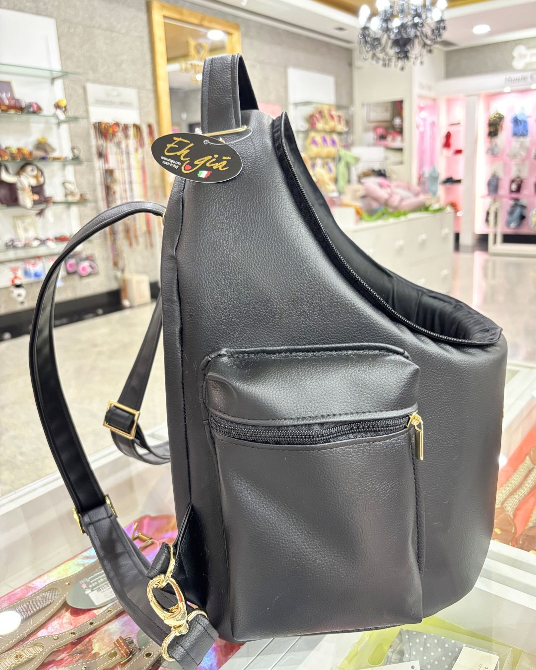 Mochila para perros Traveller Egg negra - Imagen 4