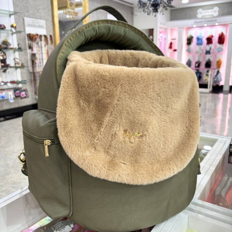 Mochila para perros Traveller Egg verde