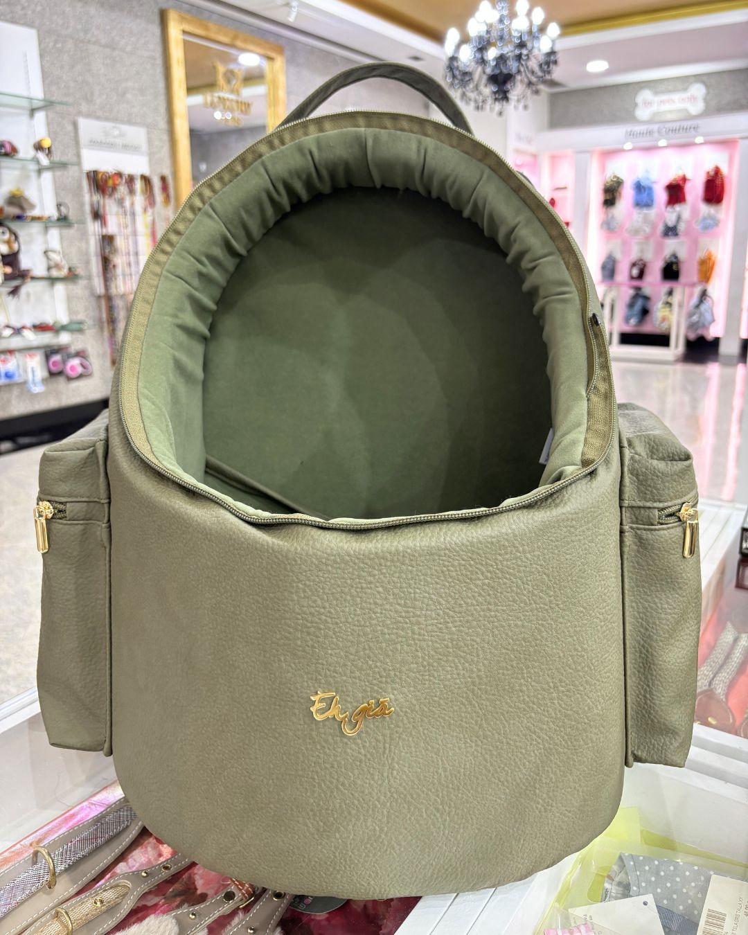 Mochila para perros Traveller Egg verde - Imagen 4