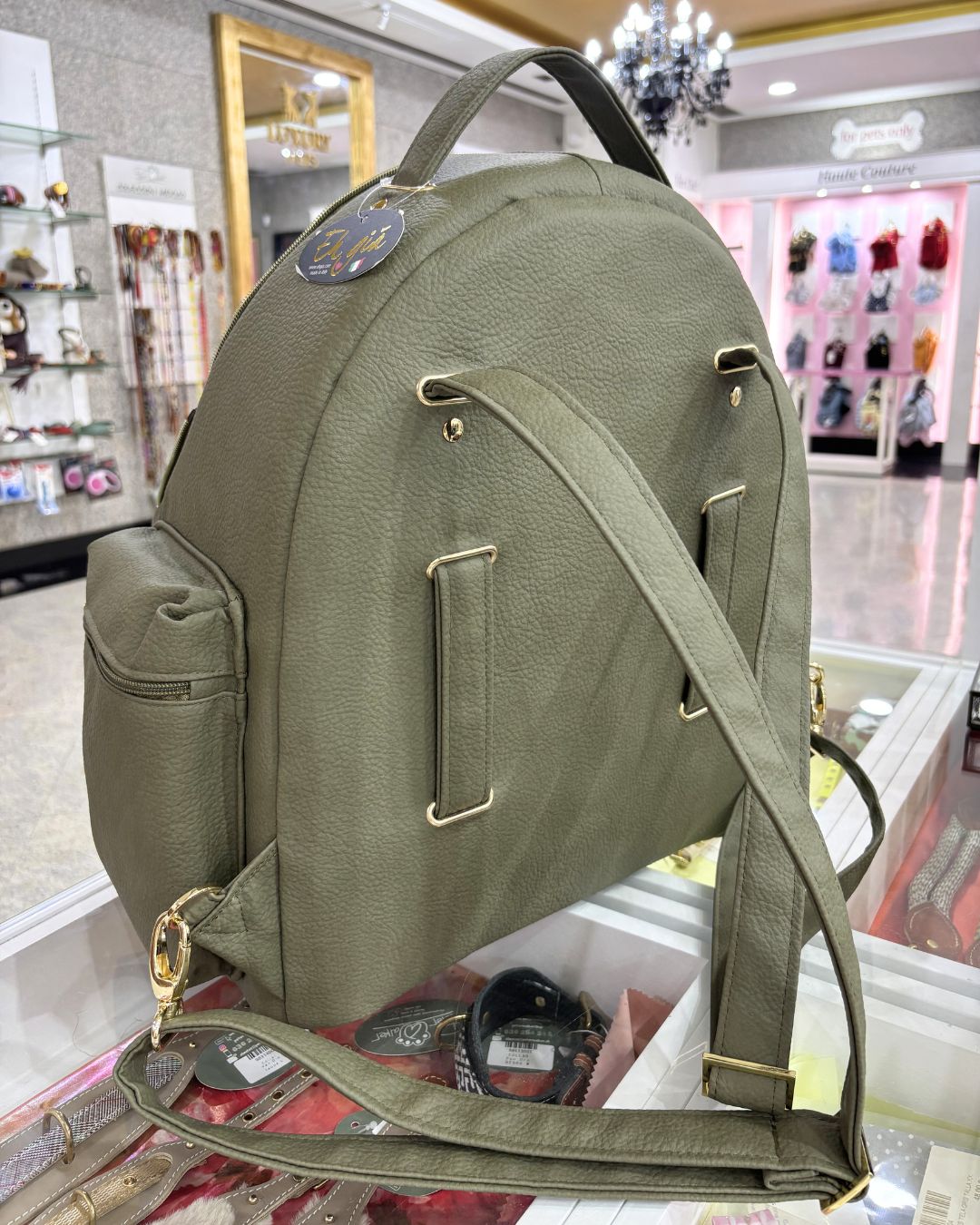 Mochila para perros Traveller Egg verde - Imagen 3